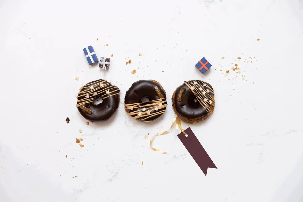 3 Caffè Nero Chuexnuts photographed on a white background in a studio by Bristol photographer Paris Penny